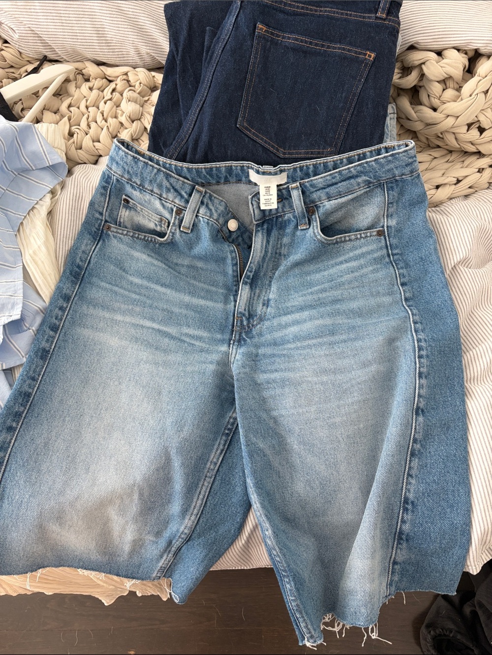 Classic women’s Light Blue Denim Jean short Bermuda